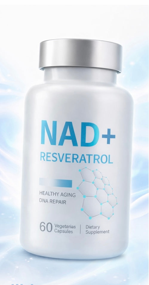 NAD + Resveratrol- Suplemento para Energia, Vitalidad y Antioxidantes