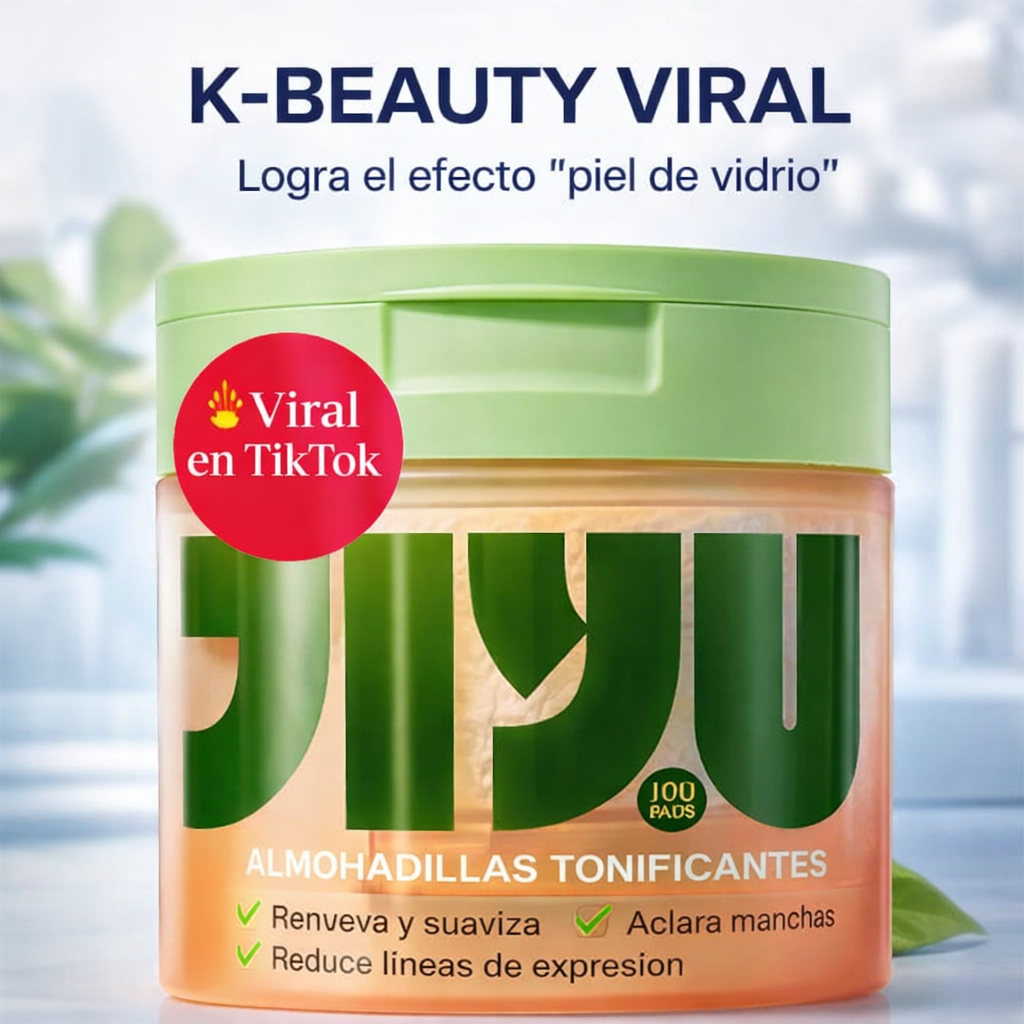 JIYU Almohadillas Pulidor Tonificante - Cuidado de la Piel Coreano para Manchas Oscuras, Arrugas y Piel Opaca -