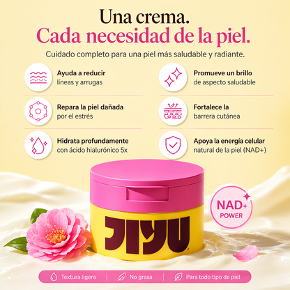 JIYU NAD+ Hidratante Facial – Crema Coreana Antienvejecimiento para Piel Radiante, Firme y Suave