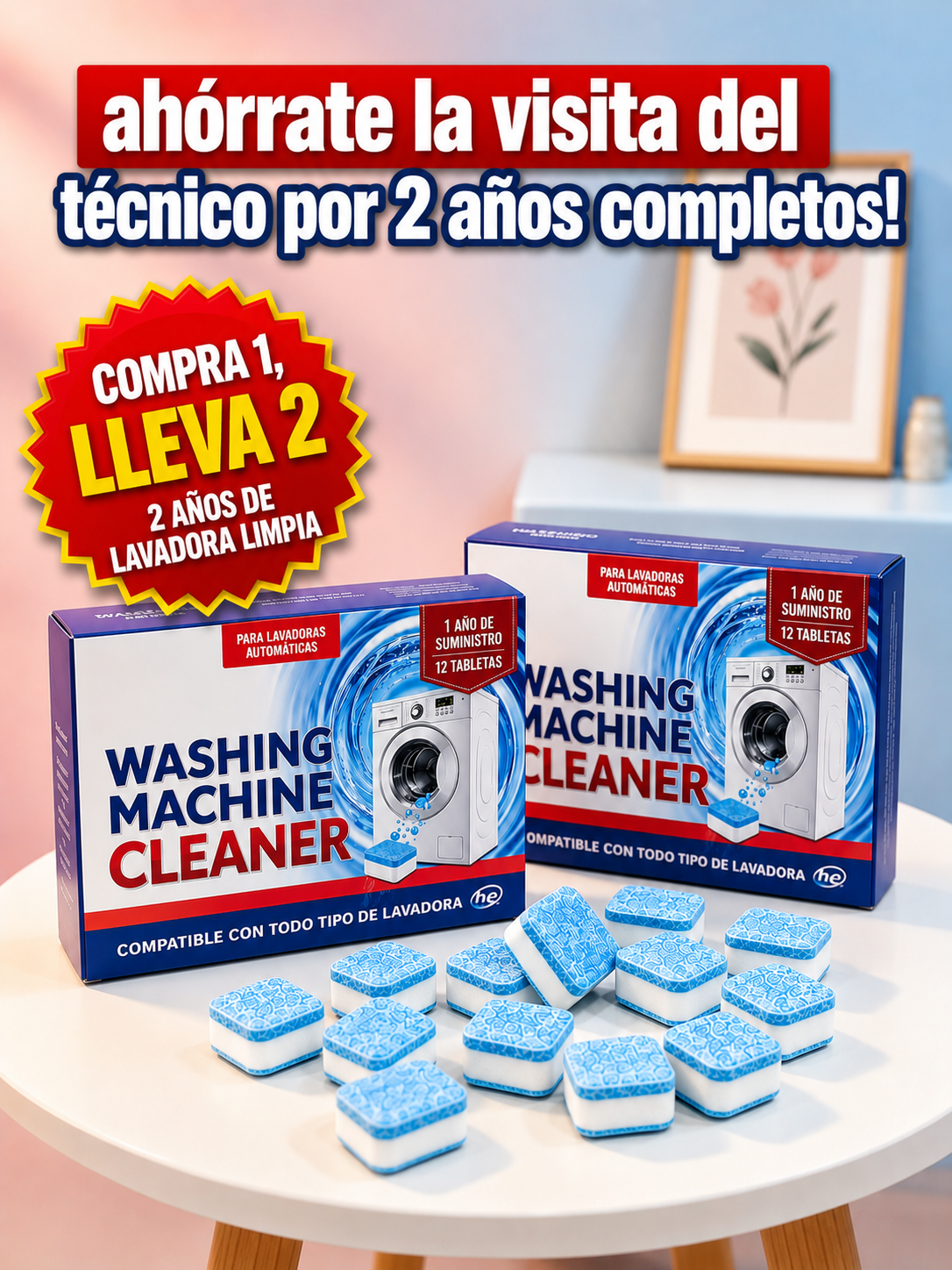 Limpiador profundo de lavadoras- Pastillas