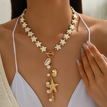 Collar Maréa Gold – Elegancia Natural de Playa