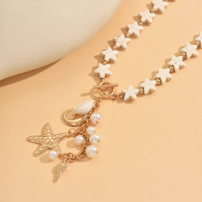 Collar Maréa Gold – Elegancia Natural de Playa