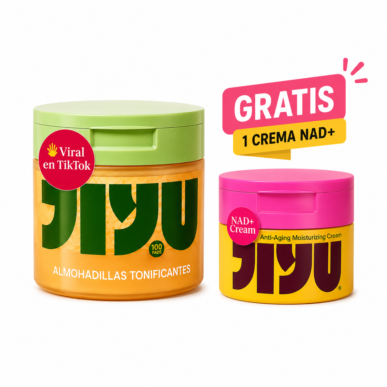 JIYU Almohadillas Pulidor Tonificante - Cuidado de la Piel Coreano para Manchas Oscuras, Arrugas y Piel Opaca -