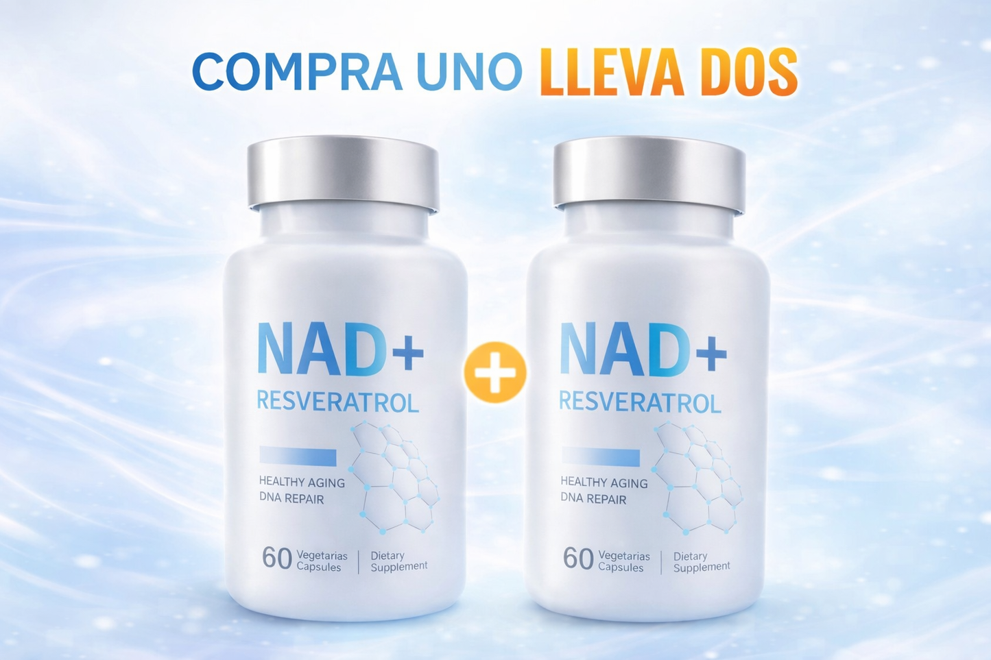 NAD + Resveratrol- Suplemento para Energia, Vitalidad y Antioxidantes